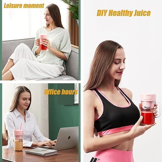 Mason Portable Mini juicer Blender With Straw Cup | Juicer Portable Outdoor Juicing Cup | Home Mini Cordless Juicer (Random Color)